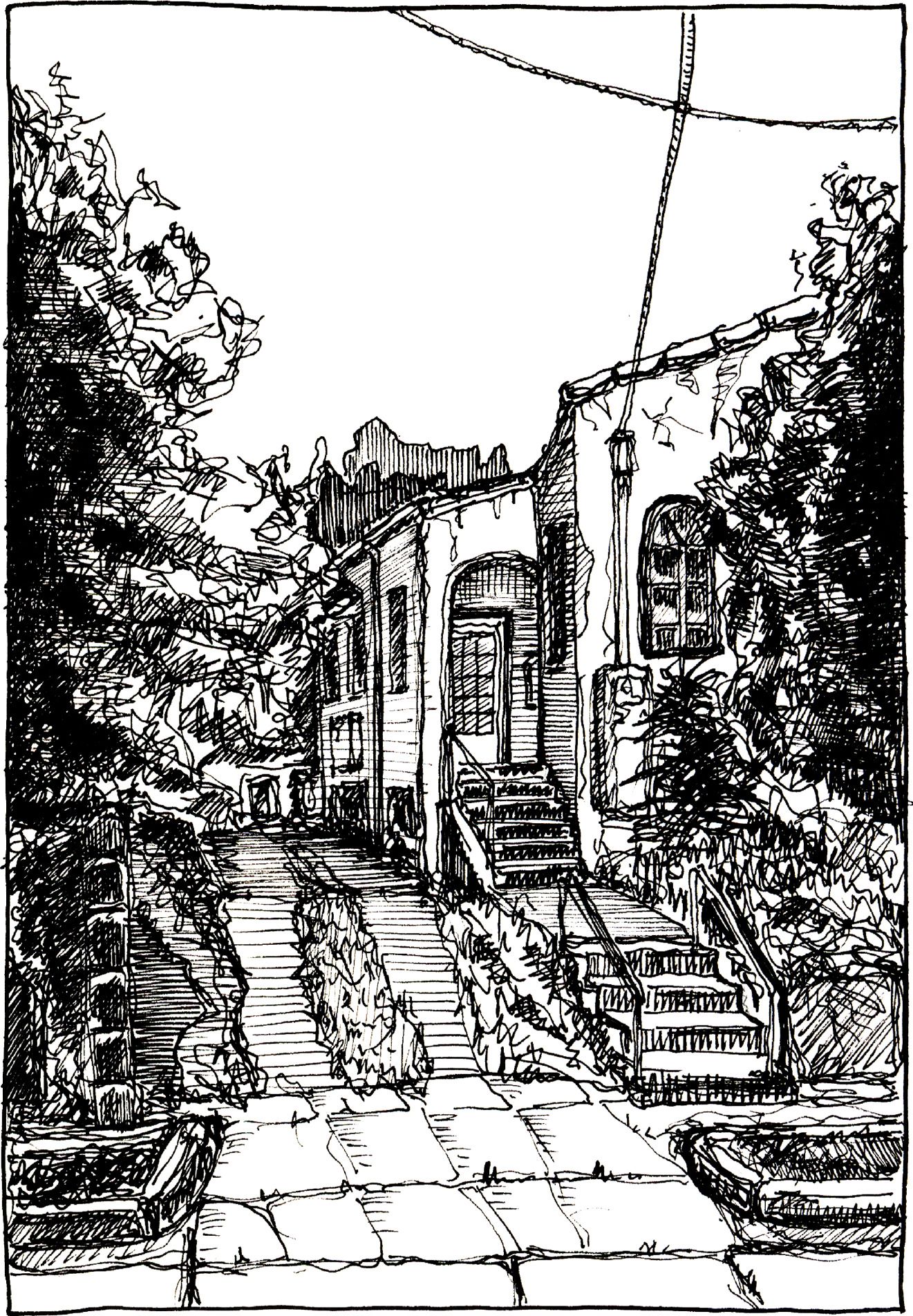 Addison St - Drawing by Camillo Visini