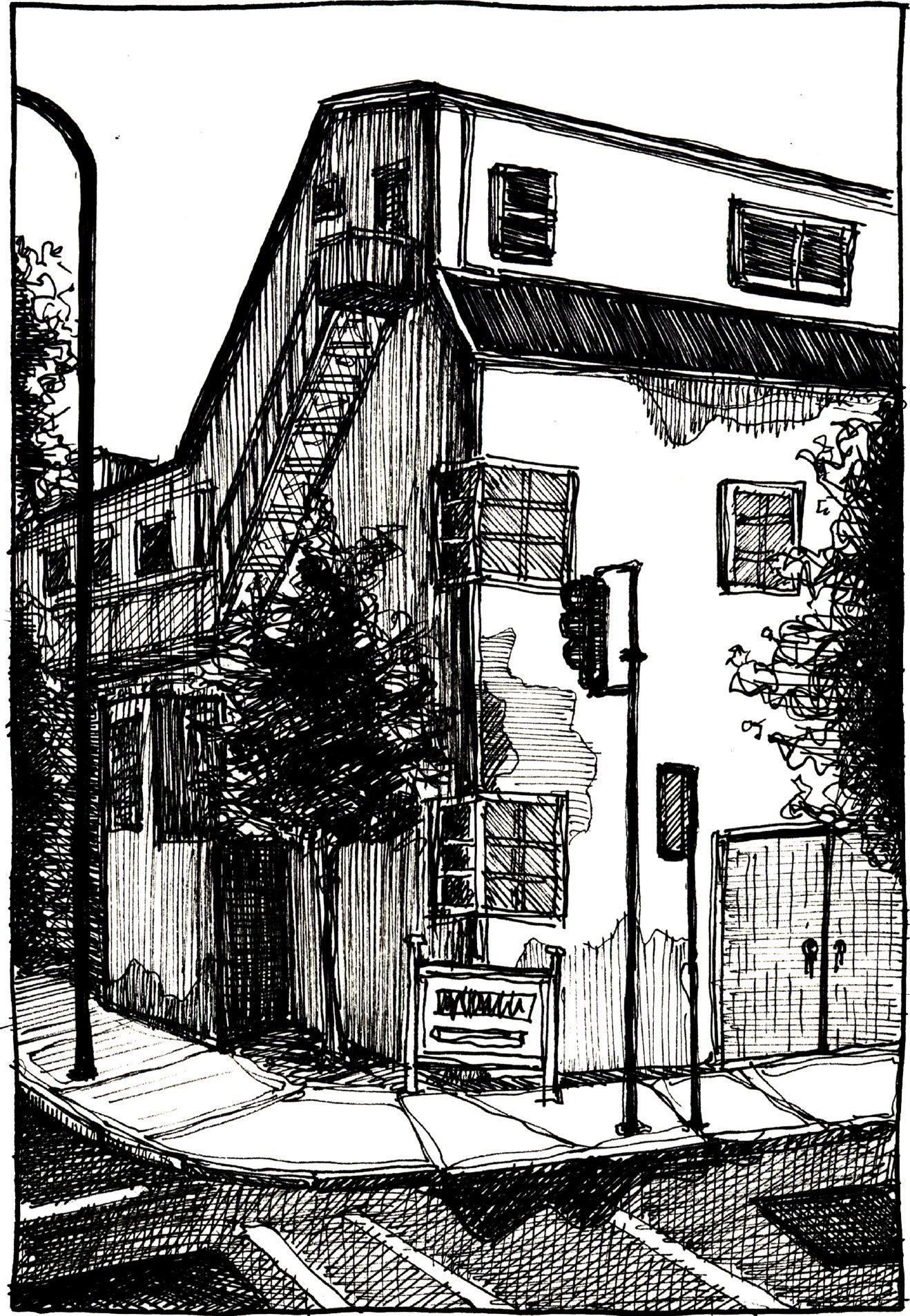 Spruce St - Drawing by Camillo Visini