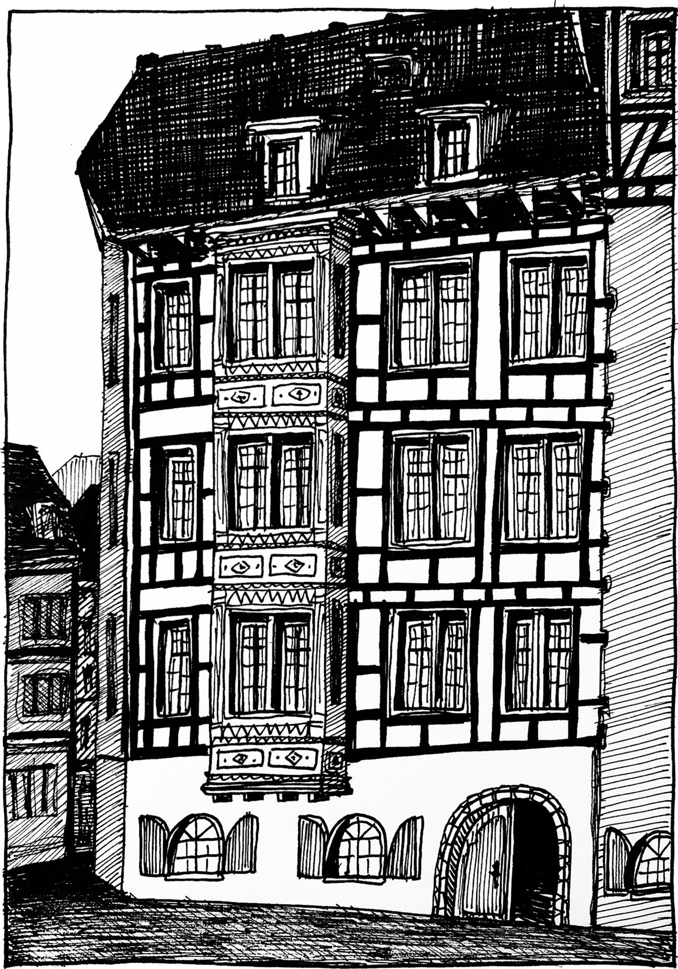 Gallusstrasse 34 - Drawing by Camillo Visini