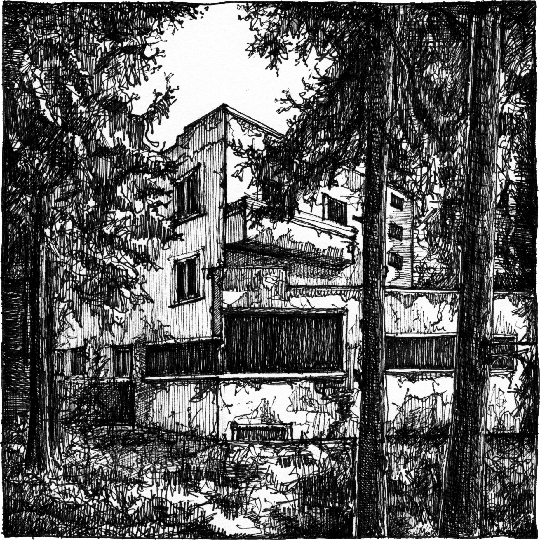 Sanatorium - Drawing by Camillo Visini