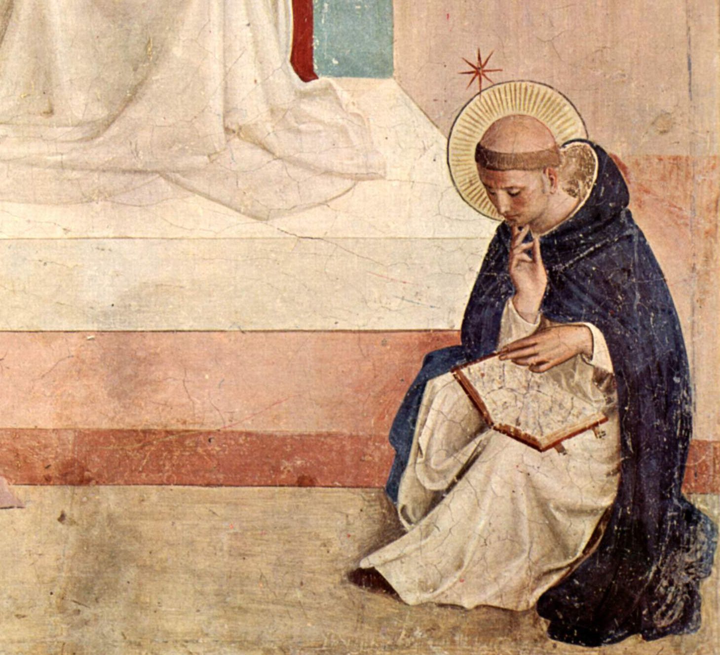 Painting - The Mocking of Christ, Detail by Fra Angelico (1438)
