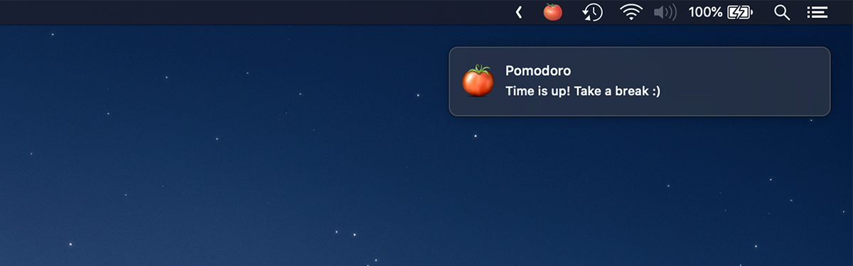 And as soon as the timer reaches zero, it will remind you to take a break via a notification!