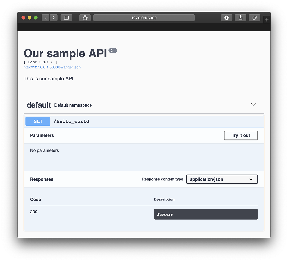 Sample API