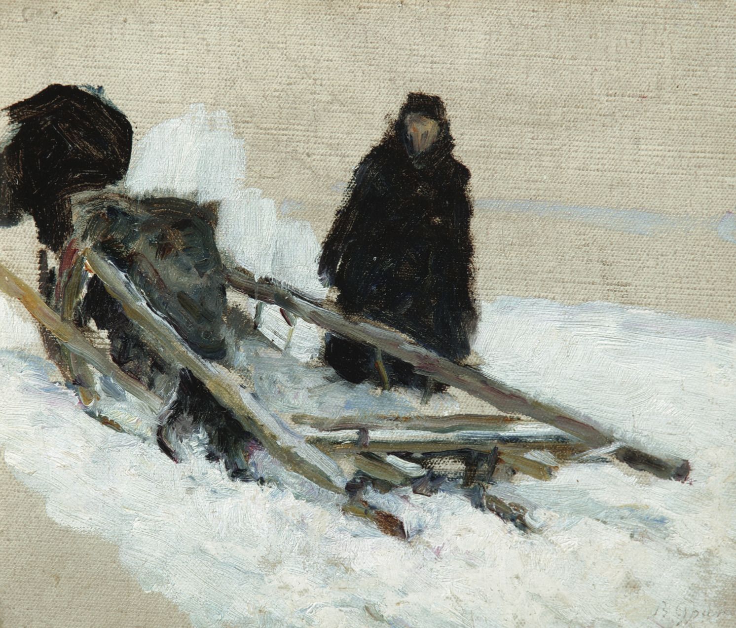 Painting - Study by Vasily Surikov (1882)