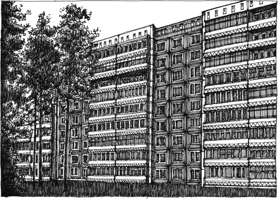 Apartment Complex - Drawing by Camillo Visini